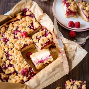 Himbeer Käsekuchen mit Streusel
